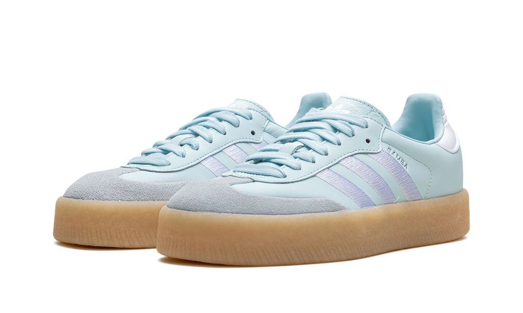 Adidas Sambae Almost Blue Silver Metallic Gum Adidas Samba Vegan Keesef